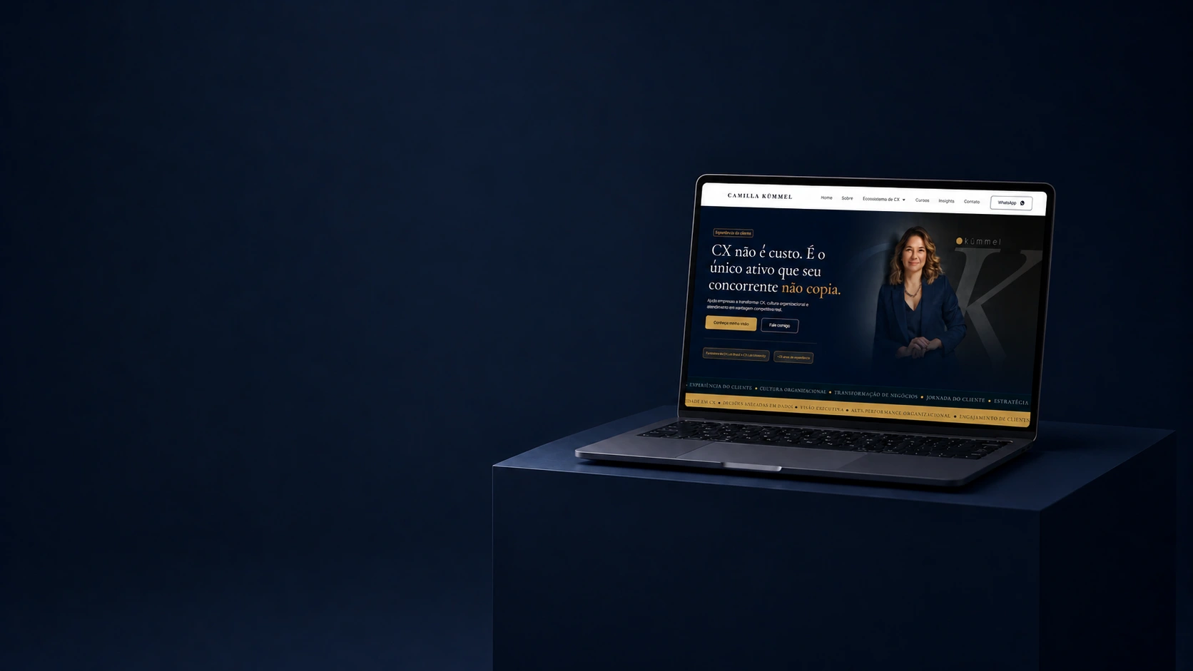 Case Camilla Kümmel — criação de site pela VEX Growth